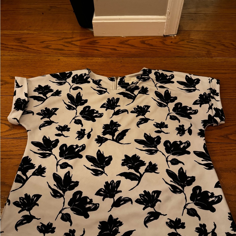 MELLODAY Black Floral Blouse